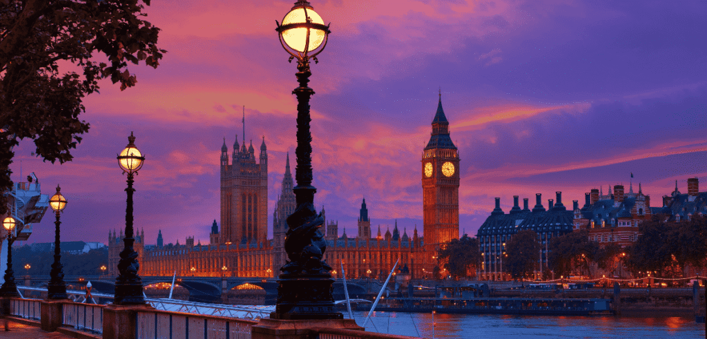 Image of a streetscape in London UK